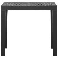 mesa de jardin  mesa de exterior de plastico gris 79x65x72 cm