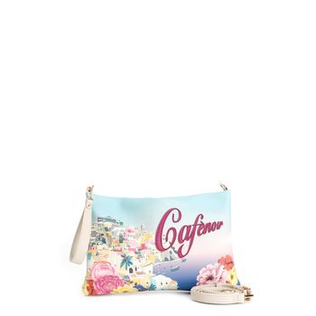 bolso de mano estampado, asa y bandolera extraíble multicolor taglia unica