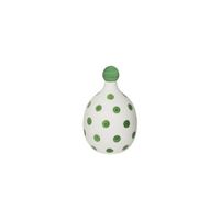 lido - botella de ceramica con lunares verde azafran