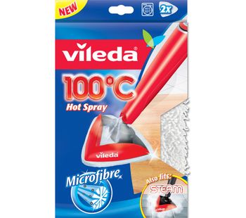 VILEDA 100?C Hot Spray and Steam Microfibre Refill Pads