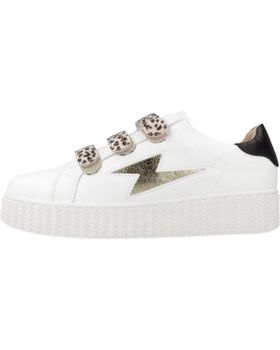 de VANESSA WU ZAPATILLAS VANESSA WU MAGGIE JANE BLANCAS CON CIERRE DE VELCRO ANIMAL PRINT LPRD