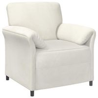 sofa de una plaza crema 88 x 83 x 95 cm terciopelo vidaxl