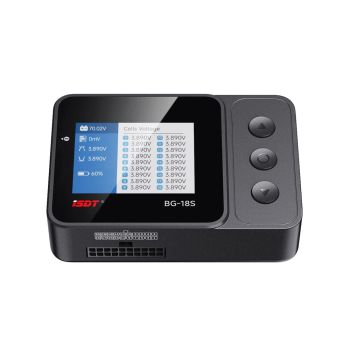 Medidor de batería ISDT BG-18S Pantalla LCD de 2.4 pulgadas Comprobador digital de capacidad de batería y equilibrador p