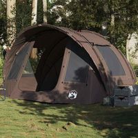 tienda de pesca - tienda de campana de 2 personas - poliester 185t - marron 330x315x176cm