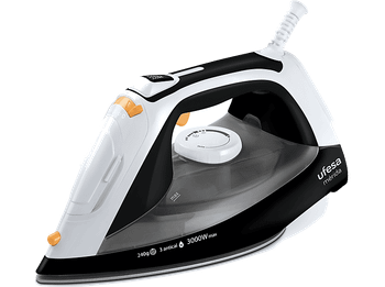 Plancha de vapor - Ufesa PV3650 Mérida, 3000 W, 400 ml, 240 g/min, Suela Cerámica, Negro