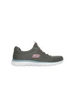 zapatillas skechers summits-summer blush verde knit mujer
