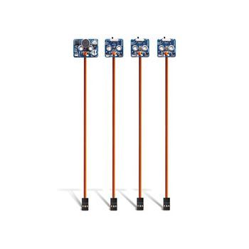 Velleman Cuatro Sensores, Set De Expansión Para Allbot®, Haga Que Su Robot Responda A La Temperatura, La Luz Y El Sonido