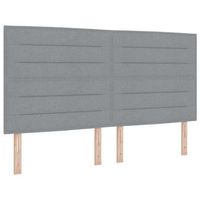 cabecero otro con cabecera gris claro 180 cm tela
