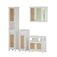 conjunto de muebles de bano rosario 4 partes con armario alto vicco