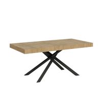 mesa extensible 90x200304cm efecto madera roble natural