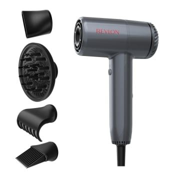 Secador de Pelo Revlon RVDR 5378, Digital BLDC, 3 Temperaturas, 3 Velocidades, con Difusor - Gris