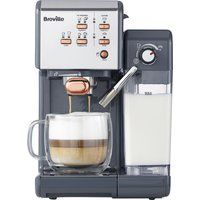 breville one-touch vcf109 coffee machine - graphite grey  rose gold graphite