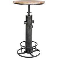 mesa de bar ruhr metal plateado antiguo o 54 cm clp