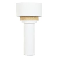 lampara de pie de ceramica blanco de 42x42x85 cm