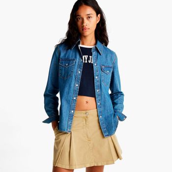 Tommy Jeans Camisa de mezclilla occidental DW0DW19919-1A5