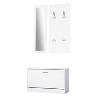 muebles pasillo set 80x27x465 cm blanco