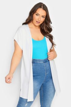 Yours Rebeca Fina Blanca Con Manga Corta, Mujer Curvy Y Tallas Grandes, Yours