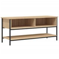 mueble para tv madera contrachapada roble sonoma 100x35x45 cm