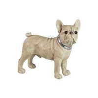 figura perro bulldog frances resina 33x16x30 cm