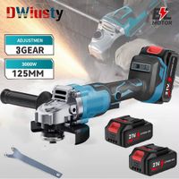 amoladora angular sin escobillas dwiusty de 125 mm 3 velocidades maquina de pulido inalambrica para cortar madera compatible con bateria makita de 21 v