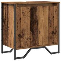 gabinete de lavabo para bano madera vieja 60 x 35 x 60 cm vidaxl