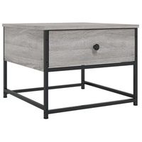 mesa de centro madera contrachapada gris sonoma 51x51x40 cm vidaxl