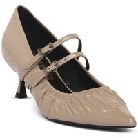 chiconic zapatos de tacon nude naplak para mujer