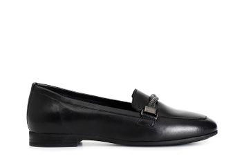 mocasines de piel con horsebit de pedrería black 37