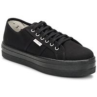 victoria zapatillas blucher lona plataforma para mujer