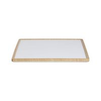 lampara led cuadrada empotrada en el techo plafon con mando a distancia 42 cm marron claro tivora