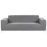sofa 3 plazas de poliester gris blanco patas metal interior exterior rovigo