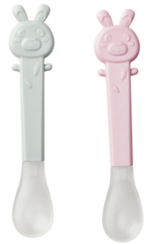 Saro Juego de Cucharas Punta Blandita Menta/Rosa 2 uds