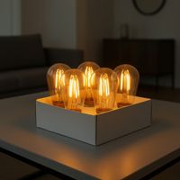 paquete de 5 bombillas led de filamento transparente  e27