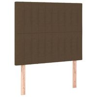 cabecero cama mueble de dormitorio con luces led tela oscuro 90 x 5 x 118128 cm marron m020009143