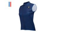 chaqueta sin mangas azul lebram allos para mujer azul
