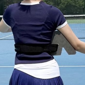 Entrenador fijo de codo triangular de tenis profesional para principiantes, dispositivo de postura de servicio correcto, entrenador de tenis EVA, pieza deportiva ligera