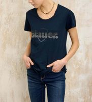 blauer para mujer 25sbldh02372 camiseta con brillantina graham marino l casual algodon manga corta