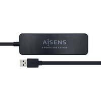 aisens hub usb 30 tipo am-4xtipo ah negro 30cm