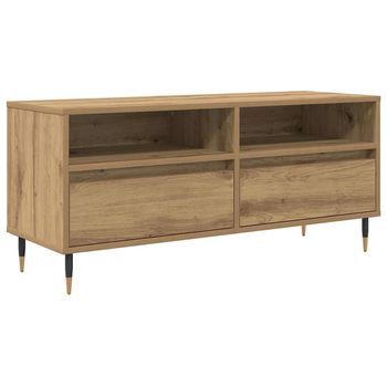 Mueble De Tv | Mueble De Salón | Gabinete De Tv Con Cajón Roble Artesanal 100 X 34,5 X 44,5 Cm