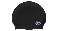 gorro de bano arena icons team stripe negro blanco