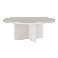 mesa de centro redonda tablero laminado de 3cm taupe 100cm