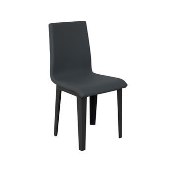 Silla Armida Patas Antracita Cojín Gris 11 (patas Cónicas)
