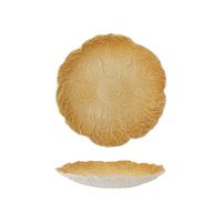 plato de gres marron