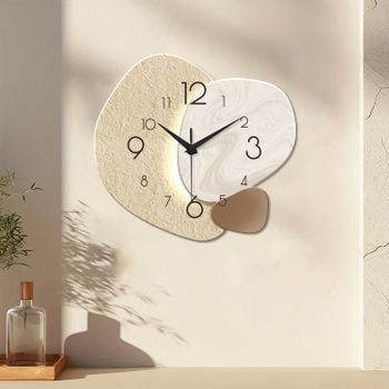 Reloj de pared simple moderno, reloj de cuarzo silencioso, reloj de dormitorio, sala de estar, sofá, decoración de fondo, reloj de pared, sin batería