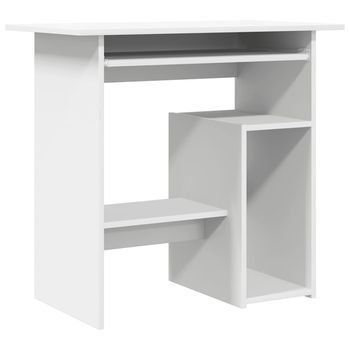 Escritorio De Madera Contrachapada Blanco 80x45x74 Cm Vidaxl