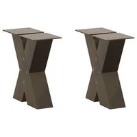 patas para mesa de centro en forma de x 2 unidades acero natural 40 x 30-31 cm vidaxl