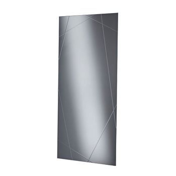 Espejo rectangular con grabados láser grises l 70 x h 160 cm