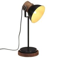 lampara de escritorio negra 25 w e27 17x17x50 cm vidaxl