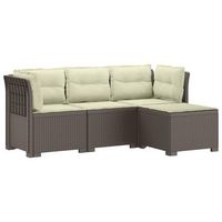 sofa de jardin para 4 personas con cojines y diseno de rattan vidaxl