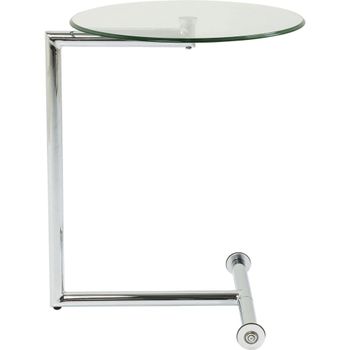 Mesa auxiliar cristal claro ø46cm